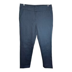 Ann Taylor Loft Marisa Skinny Ankle Pants Mid Rise Navy Blue 8 Classic Academia